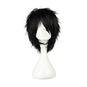 [SOLD ON Ⓜ️] 14 Inch Cosplay Wig Short Spiky Black Hair